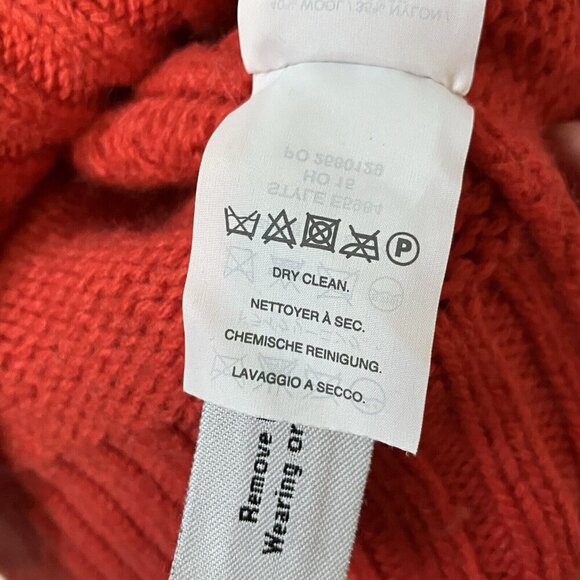 J.Crew Wool Blend Red Knit Sweater Oversized Womens Large Holiday Christmas - Picture 5 of 6